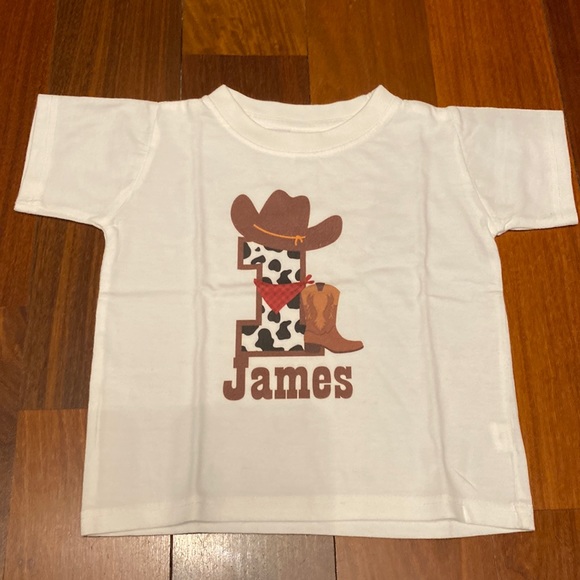 Other - New Boys Cowboy 1st Birthday Shirt “James” size 6-12 month